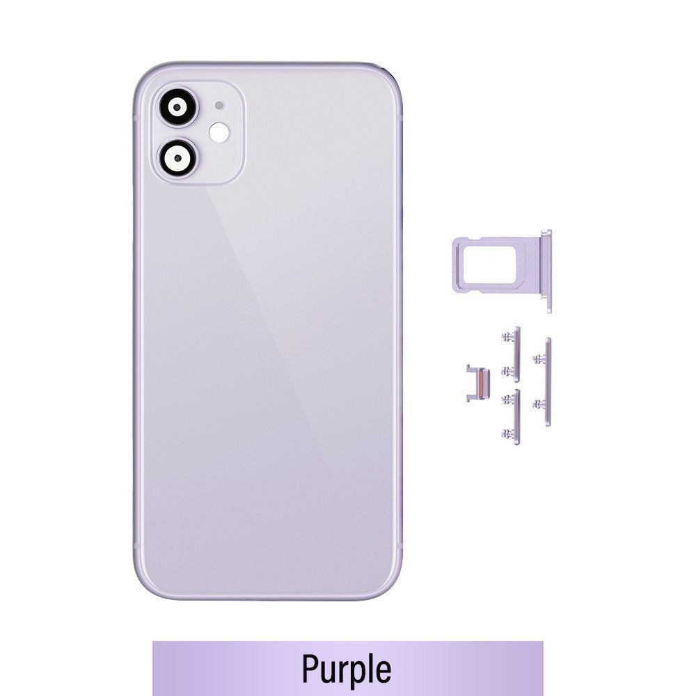 Rear Housing for iPhone 11 (NO LOGO)-Purple Rear Housing for iPhone 11 (NO LOGO)-Purple